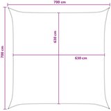  Jedrilica za sunčevu sjenu Žuta i bijela 7 x 7 m HDPE | shoptok.hr
