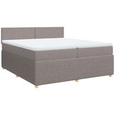 vidaXL Krevet s oprugama i madracem smeđesivi 200x200 cm od tkanine | shoptok.hr