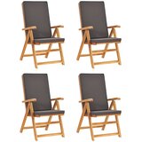  5-dijelni vrtni blagovaonski set sa sivim jastucima od tikovine | shoptok.hr