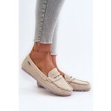 Boto Women's Beige Faux Leather Loafers Celoria | shoptok.hr