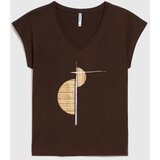 Marisse Brown Cotton T-Shirt | Shoptok.si