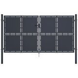 vidaXL Vrtna vrata iz jekla 300x150 cm antracitna, (20708276) | Shoptok.si