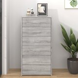 vidaXL komoda s 6 predali siva sonoma 50x34x96 cm konstruiran les Cene