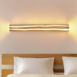 Nettlife Stenska LED stropna luč iz lesa 80 cm - Dnevna soba 13 W Topla bela 3000K, Sodoben podolgovat dizajn, Osvetlitev za hodnik, (5000219969) Cene