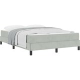Box Postelja z vzmetnico z vzmetnico Svetlo siva 160 x 220 cm blago, (5000107072) | Shoptok.si