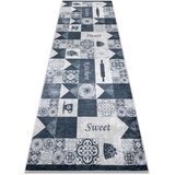 RugsX Preproge ANDRE 44211 pralna preproga Lizbonske ploščice, 80x200 cm Siva | Shoptok.si