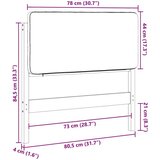 vidaXL tapecirani uzglavlje s uzglavljem smeđa i tamno siva 75 cm | shoptok.hr