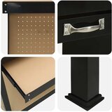  Radna klupa Crna 81 x 41 x 145 cm Projektirano drvo i metal | shoptok.hr