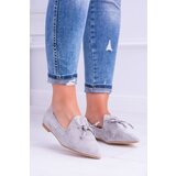 Kesi Lu Boo Grey Ballerinas Suede Loafers Feliciano | Eponuda.ba