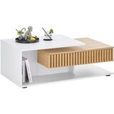 Boxxx klubska miza, bela, hrast artisan | Shoptok.si