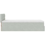 vidaXL Otomanski posteljni okvir z vzmetnico siv 100x200 cm žamet | Shoptok.si
