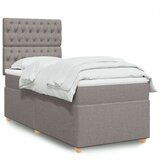 vidaXL Box spring postelja z vzmetnico taupe 100x200 cm blago, (21291848) | Shoptok.si
