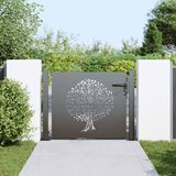  Vrtna vrata Crna 110 x 105 cm Čelik s praškastim premazom | shoptok.hr