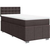  Krevet s oprugama i madracem tamnosmeđi 90 x 200 cm od tkanine | shoptok.hr