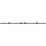 vidaXL Komplet opreme za drsna vrata 152,5 cm jeklo črne barve | Shoptok.si