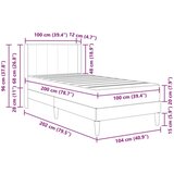  Okvir za krevet Tamnozelena 100 x 200 cm Baršun - Tamnozelena 100 x 200 cm | shoptok.hr