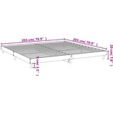  Okvir za krevet visoki sjaj bijeli 220x200 cm konstruirano drvo | shoptok.hr