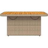  Vrtni stol bež 90x55x71 cm od poliratana i bagremovog drva | shoptok.hr