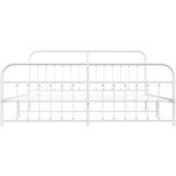  Metalni okvir kreveta uzglavlje i podnožje bijeli 193 x 203 cm | shoptok.hr