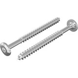  Drvene vijake 2 pcs Srebrno M6 x 70 mm Čelik | shoptok.hr