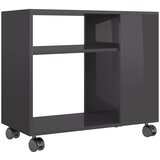 Furnova Stranska mizica visok sijaj siva 70x35x55 cm konstruiran les, (21914328) | Shoptok.si