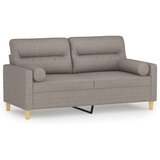  Kavč dvosed z blazinami taupe 140 cm blago, (20911555) | Shoptok.si