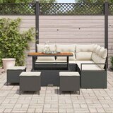  Sjedeća garnitura za vrt 9 kom. Crna poliratan 177 x 177 x 85 cm | shoptok.hr