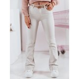 DStreet Spodnie damskie jeansowe FLAREJOY jasnobeżowe | Shoptok.si