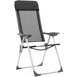  Zložljivi stoli za kampiranje 4 kosi črne barve aluminij | Shoptok.si
