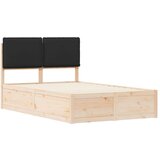  Posteljni okvir z oblazinjenim vzglavjem Črna 120 x 190 cm, (5000103654) | Shoptok.si