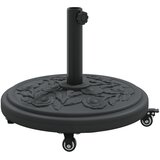 vidaXL Baza parasola s kotačima za stubove Ø38-48 mm 13 kg Okrogla | shoptok.hr