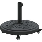 vidaXL Podstavek za Dežnik z Kolesi za Ø38-48 mm Stebri 13 kg Okrogel, (22054854) | Shoptok.si