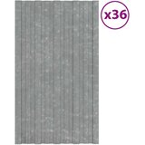 Krovni paneli 36 kom od pocinčanog čelika srebrni 80 x 45 cm | shoptok.hr