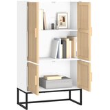  Visoka komoda bijela 70 x 35 x 125 cm od konstruiranog drva | shoptok.hr