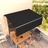 vidaXL avtomatsko zložljiva tenda s senčilom 4x3 m antracitna Cene