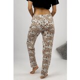 Dewberry 80156 Women Pyjama Bottom-BROWN-WHITE Cene