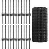 vidaXL Set ograj Set 3 Sivo PVC prevlečeno jeklo 50 x 0,4 m | Shoptok.si