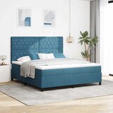  LED Box Spring Krevet Tamno plava 180 x 200 cm Bar&amp;scaron;un Slike