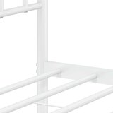 vidaXL Kovinski posteljni okvir z vzglavjem bel 140x190 cm | Shoptok.si