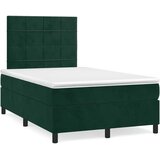 Box spring krevet s madracem tamnozeleni 120x200 cm baršunasti | shoptok.hr