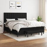 The Living Store Box spring postelja z vzmetnico črna 180x200 cm blago - Box Spring Postelja, (21512385) Cene