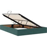  Krevet S LED lampica s pohranom Tamnozelena 140 x 190 cm Baršun | shoptok.hr