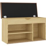 vidaXL klupa za cipele s jastukom boja hrasta 80 x 30 x 47 cm iverica | shoptok.hr