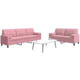 vidaXL 2-dijelni set sofa s jastucima ružičasti baršunasti | shoptok.hr