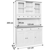 MID.YOU Kredenca Westerland, Masiven Bor, Bela | Shoptok.si