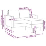 SOFA 2-sedežni kavč z ležiščem v obliki črke L Temno siva blago | Shoptok.si