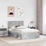  Konstrukcija postelje Beton 120 x 200 cm Masivno borovo les, (5000102842) | Shoptok.si