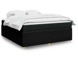  Krevet s oprugama i madracem crni 180x200 cm od tkanine | shoptok.hr