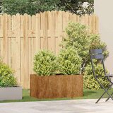 vidaXL Planter Rusty 80x40x40 cm Vremensko odporno jeklo | Shoptok.si