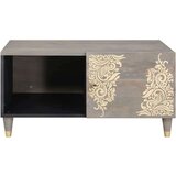 vidaXL Klubska miza Siva 80 x 50 x 40 cm trden mangov les | Shoptok.si
